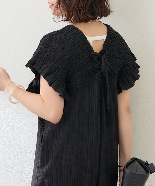 Remind me and forever（リマインドミーアンドフォーエバー）の「シャーリングサロペット（ワンピース・レディース・ブラウン/ライム/ブラック・FREE）」の22枚目の写真