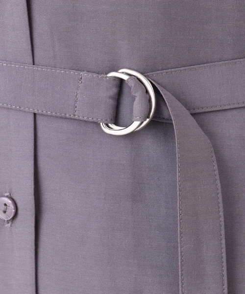 MK MICHEL KLEIN（エムケーミッシェルクラン）の「ベルト付きキーネックワンピース/洗える（ワンピース・レディース・モカ/パープル・38）」の6枚目の写真