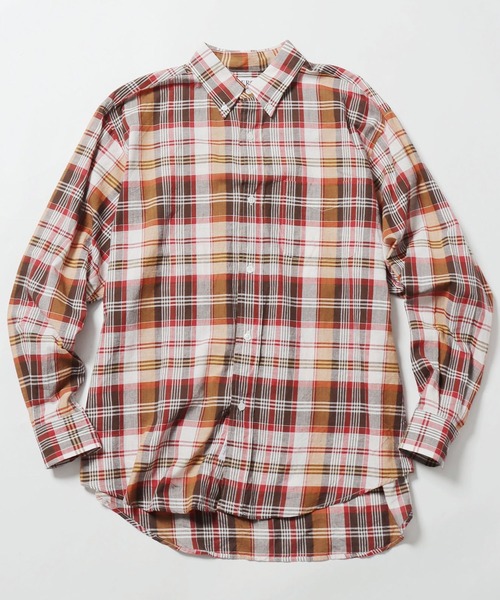 SERO(セロ)の「SERO/セロ B.D WIDE SHIRT MADRAS CHECK マドラスチェックシャツ ビッグシルエット(シャツ/ブラウス・レディース・ブルー・15 )」の9枚目の写真