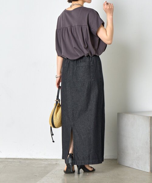 Jena espace merveilleux（ジェナ　エスパスメルヴェイユ）の「【夏でも履ける】Iラインデニムスカート（スカート・レディース・ブルー/ブラック・FREE）」の10枚目の写真