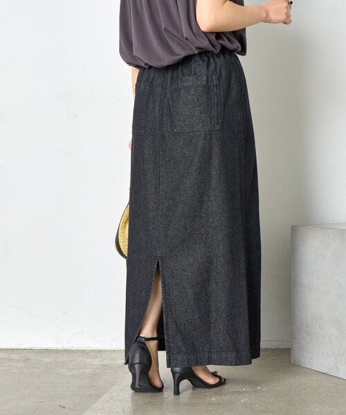 Jena espace merveilleux（ジェナ　エスパスメルヴェイユ）の「【夏でも履ける】Iラインデニムスカート（スカート・レディース・ブルー/ブラック・FREE）」の14枚目の写真