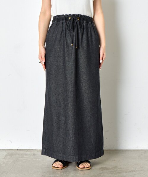 Jena espace merveilleux（ジェナ　エスパスメルヴェイユ）の「【夏でも履ける】Iラインデニムスカート（スカート・レディース・ブルー/ブラック・FREE）」の15枚目の写真