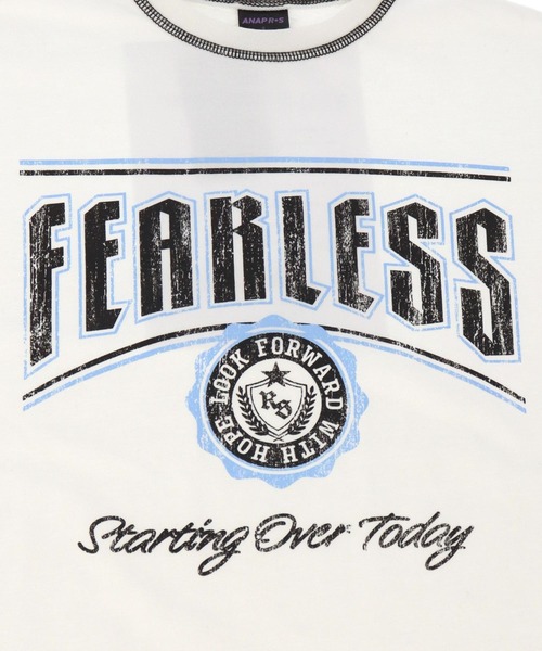 ANAP GｉRL（アナップガール）の「ANAPR+S ステッチ付き カスレ プリント Tシャツ【ユニセックス】（Tシャツ/カットソー・キッズ・ネイビー/ホワイト/ブラック系その他・XS/M/S）」の18枚目の写真