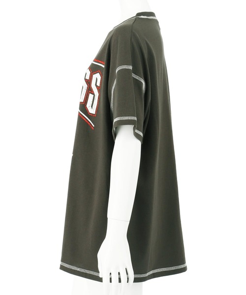 ANAP GｉRL（アナップガール）の「ANAPR+S ステッチ付き カスレ プリント Tシャツ【ユニセックス】（Tシャツ/カットソー・キッズ・ネイビー/ホワイト/ブラック系その他・XS/M/S）」の13枚目の写真