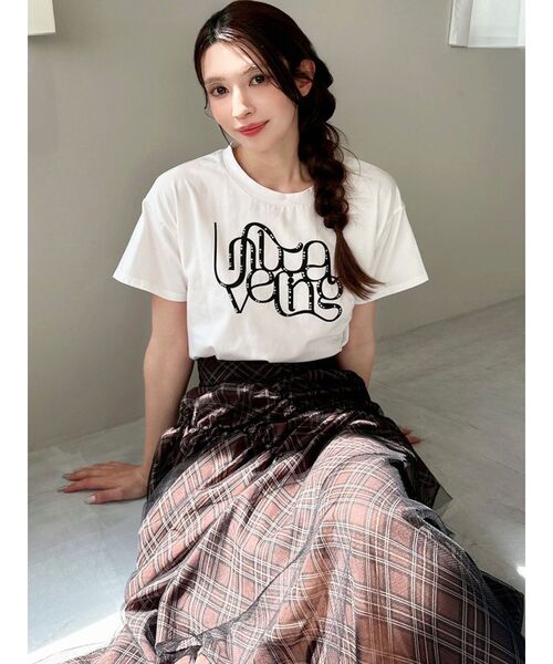 RESEXXY(リゼクシー)の「スタッズロゴTシャツ(Tシャツ/カットソー・レディース・イエロー/レッド/ホワイト/ブラック・FREE)」の15枚目の写真