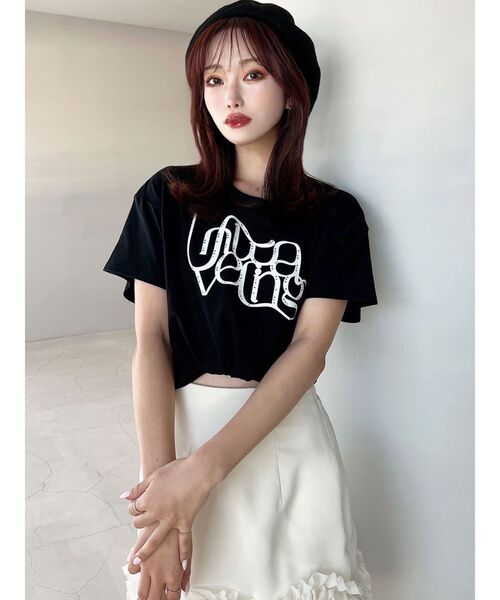 RESEXXY(リゼクシー)の「スタッズロゴTシャツ(Tシャツ/カットソー・レディース・イエロー/レッド/ホワイト/ブラック・FREE)」の19枚目の写真