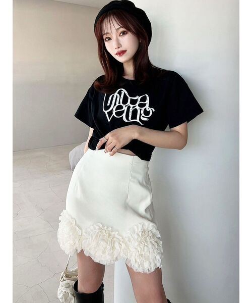 RESEXXY(リゼクシー)の「スタッズロゴTシャツ(Tシャツ/カットソー・レディース・イエロー/レッド/ホワイト/ブラック・FREE)」の20枚目の写真