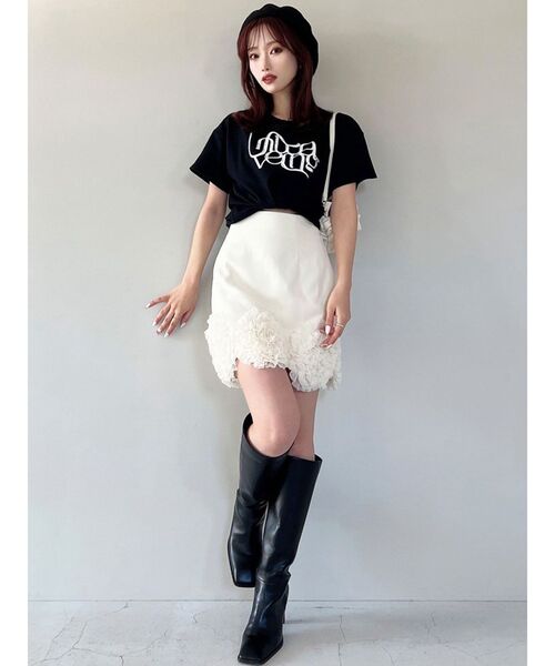 RESEXXY(リゼクシー)の「スタッズロゴTシャツ(Tシャツ/カットソー・レディース・イエロー/レッド/ホワイト/ブラック・FREE)」の21枚目の写真