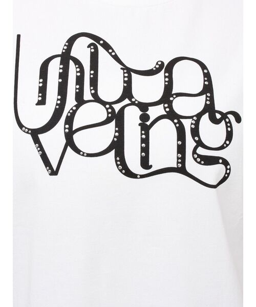 RESEXXY(リゼクシー)の「スタッズロゴTシャツ(Tシャツ/カットソー・レディース・イエロー/レッド/ホワイト/ブラック・FREE)」の6枚目の写真