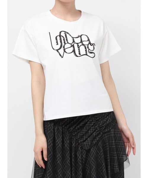 RESEXXY(リゼクシー)の「スタッズロゴTシャツ(Tシャツ/カットソー・レディース・イエロー/レッド/ホワイト/ブラック・FREE)」の10枚目の写真