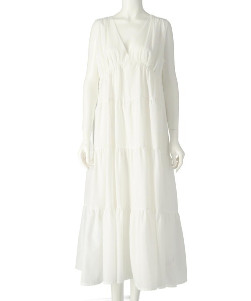 ANAP(アナップ)の「ティアード ロング ノースリーブ ワンピース(ワンピース・レディース・ブラック/ブルーグリーン/ホワイト・FREE)」の11枚目の写真