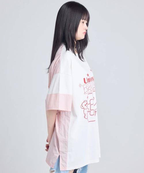 Little sunny bite(リトルサニーバイト)の「littlesunnybite/リトルサニーバイト/32 big tee(Tシャツ/カットソー・レディース・ブラック/ホワイト・M/S)」の3枚目の写真