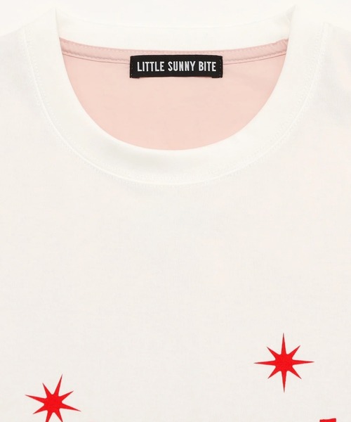 Little sunny bite(リトルサニーバイト)の「littlesunnybite/リトルサニーバイト/32 big tee(Tシャツ/カットソー・レディース・ブラック/ホワイト・M/S)」の8枚目の写真