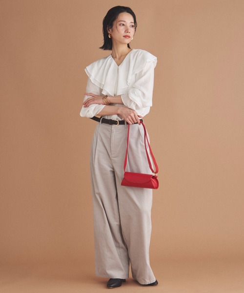 Doux archives（ドゥアルシーヴ）の「キャンディースリーブフリルブラウス（シャツ/ブラウス・レディース・オフホワイト/ブラック/グレー・FREE）」の7枚目の写真