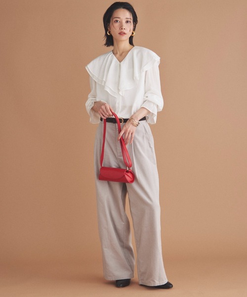 Doux archives（ドゥアルシーヴ）の「キャンディースリーブフリルブラウス（シャツ/ブラウス・レディース・オフホワイト/ブラック/グレー・FREE）」の10枚目の写真