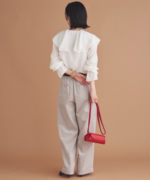 Doux archives（ドゥアルシーヴ）の「キャンディースリーブフリルブラウス（シャツ/ブラウス・レディース・オフホワイト/ブラック/グレー・FREE）」の12枚目の写真