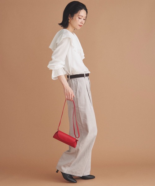 Doux archives（ドゥアルシーヴ）の「キャンディースリーブフリルブラウス（シャツ/ブラウス・レディース・オフホワイト/ブラック/グレー・FREE）」の13枚目の写真