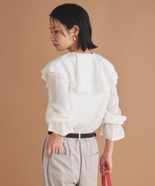 Doux archives（ドゥアルシーヴ）の「キャンディースリーブフリルブラウス（シャツ/ブラウス・レディース・オフホワイト/ブラック/グレー・FREE）」の20枚目の写真