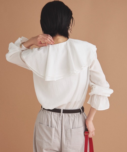 Doux archives（ドゥアルシーヴ）の「キャンディースリーブフリルブラウス（シャツ/ブラウス・レディース・オフホワイト/ブラック/グレー・FREE）」の21枚目の写真