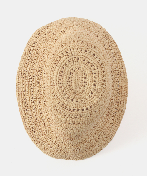 plage（プラージュ）の「RAFFIA KAGIAMI ハット（ハット・レディース・ベージュ・FREE）」の5枚目の写真