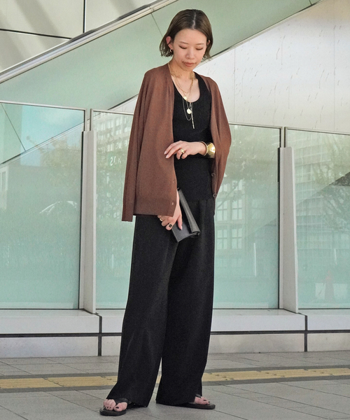 Fine Cotton Vneck Cardigan（ニット/セーター）｜EVERYDAY I