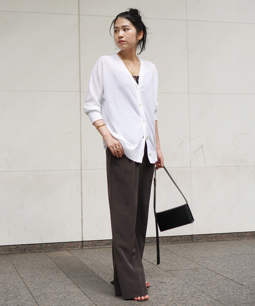 Fine Cotton Vneck Cardigan（ニット/セーター）｜EVERYDAY I LIKE
