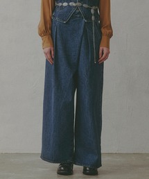 SOMETHING | 【GISELe 10月号掲載】atelier SOMETHING WRAP WIDE PANTS/アトリエサムシングラップワイドパンツ(デニムパンツ)