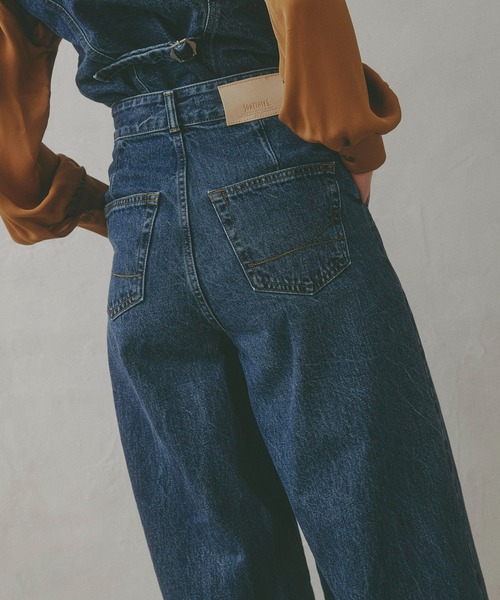 SOMETHING（サムシング）の「【GISELe 10月号掲載】atelier SOMETHING WRAP WIDE PANTS/アトリエサムシングラップワイドパンツ（デニムパンツ・レディース・ブラック系その他/インディゴブルー/ブルー・X-SMALL/SMALL/MEDIUM）」の18枚目の写真