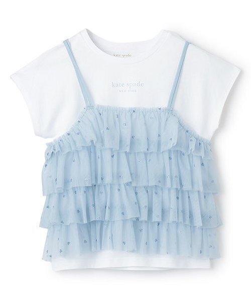 kate spade new york kids(ケイトスペードニューヨーク)の「ガールズ チュールビスチェ&Tシャツセット(アンサンブル・キッズ・サックスブルー/ブラック・150cm/140cm/160cm)」の2枚目の写真