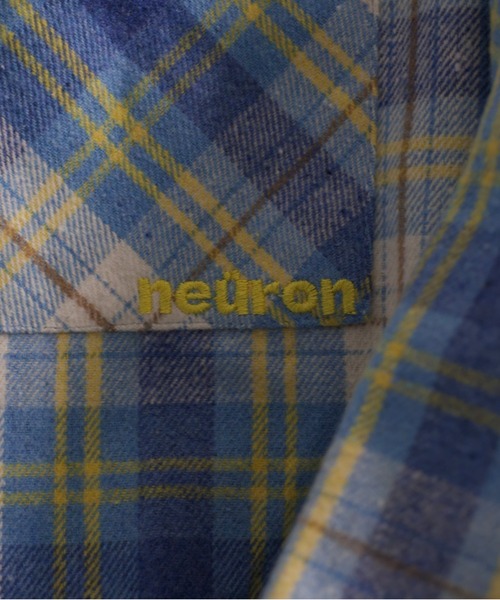neuron／にゅうろん／オーバーチェックシャツ neüron(にゅうろん) オーバーチェックシャツ - Sky×Yellow