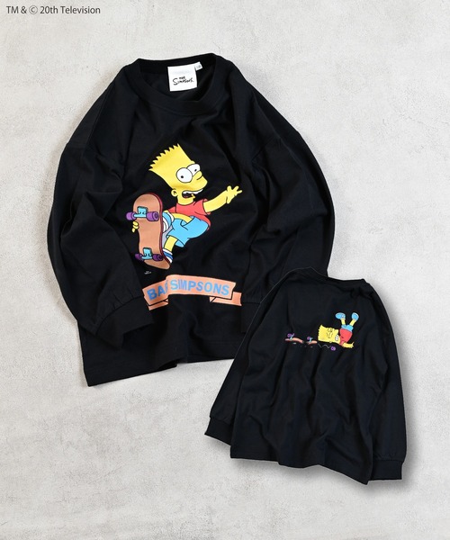 The Simpsons(ザ・シンプソンズ)の「【The Simpsons】別注L/S Tee(Tシャツ/カットソー・キッズ・ブラック/ラベンダー/ホワイト・150/110/100/90/80/140/130/120)」の3枚目の写真