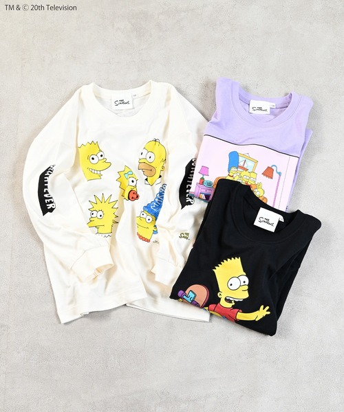 The Simpsons(ザ・シンプソンズ)の「【The Simpsons】別注L/S Tee(Tシャツ/カットソー・キッズ・ブラック/ラベンダー/ホワイト・150/110/100/90/80/140/130/120)」の4枚目の写真