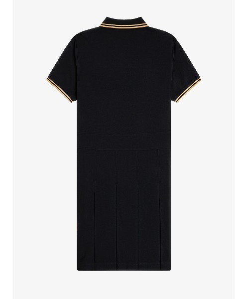 FRED PERRY(フレッドペリー)の「Tipped Pleated Tennis Dress/ティップラインプリーツテニスワンピース(ワンピース・レディース・ブラック/ブラック×ゴールド・10/8)」の7枚目の写真