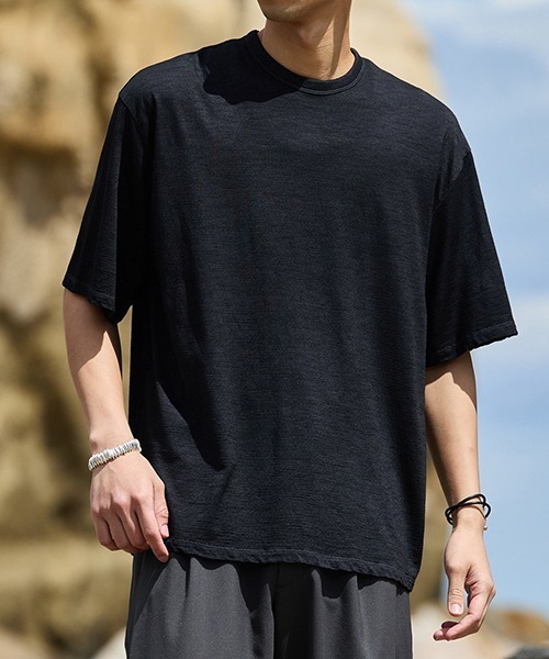 ICEBREAKER（アイスブレーカー）の「icebreaker / アイスブレーカー：別注 U Merino 150 Vintage Dye SS Tee：ONLYARK-2-2503[STD]（Tシャツ/カットソー・メンズ・ダークネイビー/グレー系その他・M/L）」の2枚目の写真