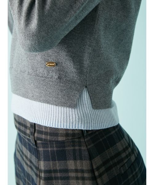 シャツレイヤードニットトップス（ニット/セーター）｜LILY BROWN