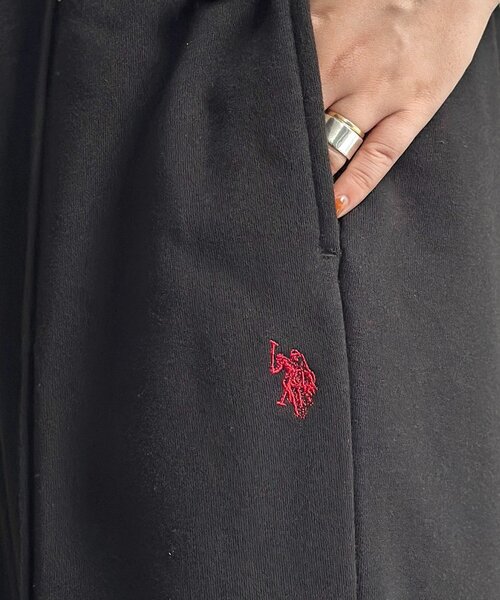 U.S. POLO ASSN.（ユーエスポロアッスン）の「【U.S. POLO ASSN. 】ワイドスウェットパンツ（その他パンツ・レディース・ブラック/グレー・MEDIUM/SMALL）」の9枚目の写真