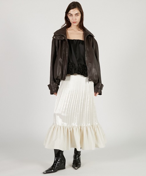 PRANK PROJECT（プランクプロジェクト）の「ローズミニスカート / Rose Mini Skirt（スカート・レディース・ブラック/マルチ/ボルドー・FREE）」の4枚目の写真