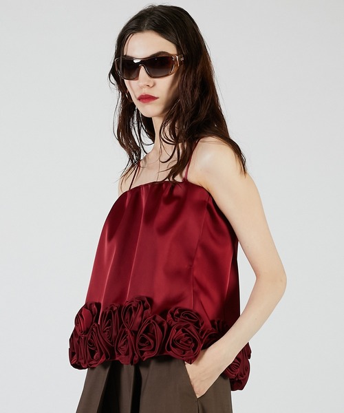 PRANK PROJECT（プランクプロジェクト）の「ローズミニスカート / Rose Mini Skirt（スカート・レディース・ブラック/マルチ/ボルドー・FREE）」の14枚目の写真