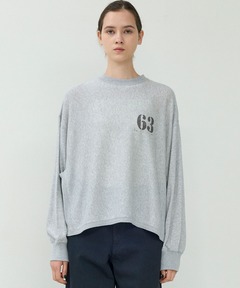 ミニガーゼ裏毛モックネックプルオーバー