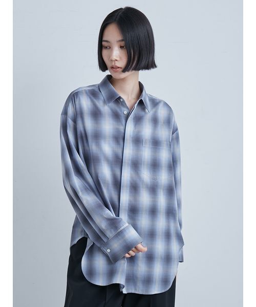 [ミースロエ] LEEコラボ ショート丈デニムシャツ SALE／50%OFF】MIESROHE LEEコラボショート丈デニムシャツ