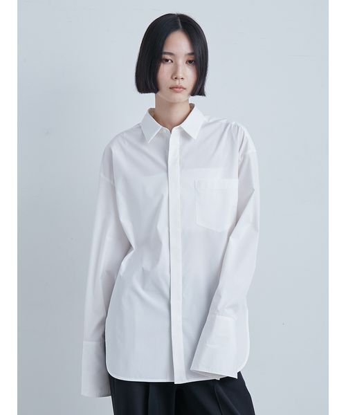 MIESROHE（ミースロエ）の「BASICダブルカフスSH（シャツ/ブラウス・レディース・アイボリー/ブルー/イエロー/ホワイト・F）」の17枚目の写真