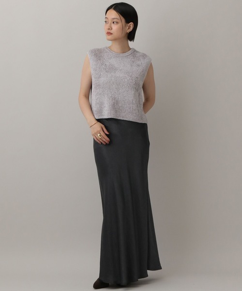 A part by（アパートバイ）の「フェザーノースリーブニット（ニット/セーター・レディース・ライトグレー/ブラウン/アイボリー・FREE）」の21枚目の写真