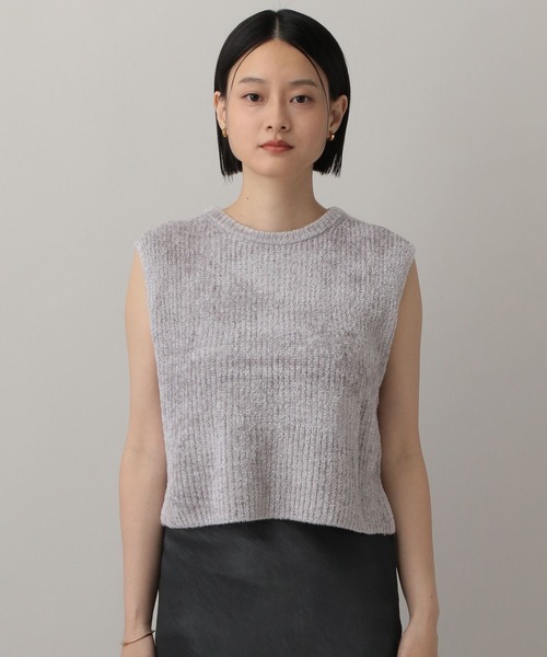 A part by（アパートバイ）の「フェザーノースリーブニット（ニット/セーター・レディース・ライトグレー/ブラウン/アイボリー・FREE）」の15枚目の写真