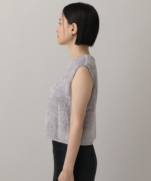 A part by（アパートバイ）の「フェザーノースリーブニット（ニット/セーター・レディース・ライトグレー/ブラウン/アイボリー・FREE）」の16枚目の写真