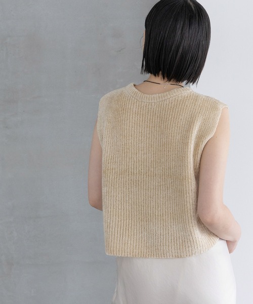 セール】フェザーノースリーブニット（ニット/セーター）｜A