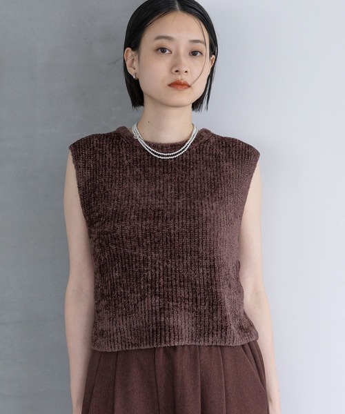 セール】フェザーノースリーブニット（ニット/セーター）｜A