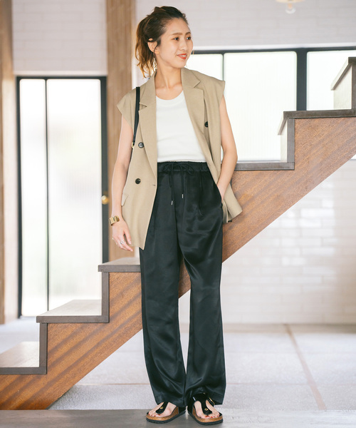 完売　スピックアンドスパン　ベスト ジレ メランジダブルブレストジレ 38 Spick＆Span（スピック アンド スパン） ベスト ジレ メランジダブル