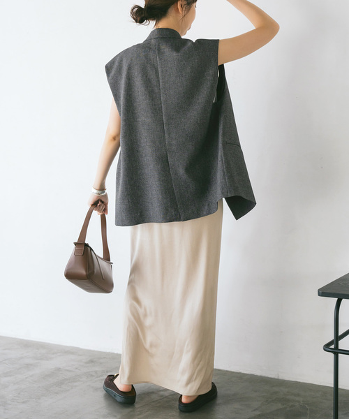 Spick&Span メランジダブルブレストジレ メランジダブルブレスト