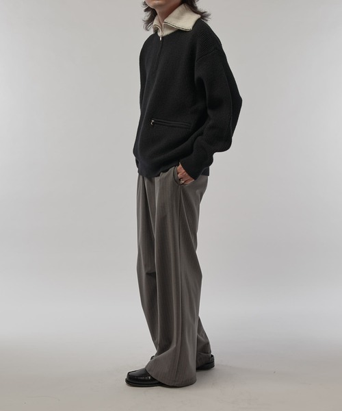 CULLNI(クルニ)の「【CULLNI/クルニ】ハーフZIPニット(ニット/セーター・メンズ・ブルー/ブラック/グレー系その他・1/2)」の17枚目の写真