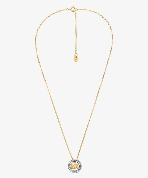 MICHAEL KORS(マイケルコース)の「パヴェ & ロゴチャーム ツートーン ネックレス(ネックレス・レディース・その他・FREE)」の2枚目の写真